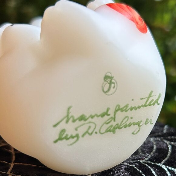 RARE Fenton Signed and Hand Painted Masked Halloween “BOO!” Bear (MINT) - Picture 8 of 10